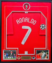 Load image into Gallery viewer, Cristiano Ronaldo Signed Manchester United Jersey Frame (2007-2008 Season)