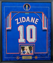 Load image into Gallery viewer, Zinedine Zidane Signed 1998 World Cup France Jersey Framed