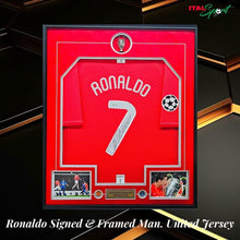 Load image into Gallery viewer, Cristiano Ronaldo Signed Manchester United Jersey Frame (2007-2008 Season)
