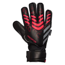 Load image into Gallery viewer, ADIDAS GOALKEEPER GLOVES PREDATOR MATCH FINGERSAVE STEALTH VICTORY - BLACK/LUCID RED KIDS