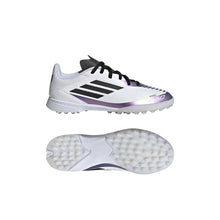 Load image into Gallery viewer, Adidas F50 League Junior TF Messi- White / Core Black/ Unity Purple
