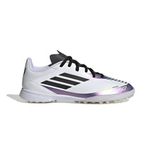 Load image into Gallery viewer, Adidas F50 League Junior TF Messi- White / Core Black/ Unity Purple