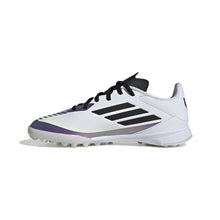 Load image into Gallery viewer, Adidas F50 League Junior TF Messi- White / Core Black/ Unity Purple