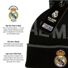 Load image into Gallery viewer, REAL MADRID – BLACK POM BEANIE