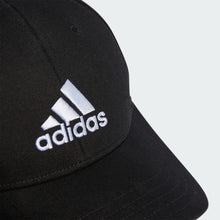 Load image into Gallery viewer, Black Cotton Twill Baseball Cap