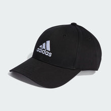 Load image into Gallery viewer, Black Cotton Twill Baseball Cap