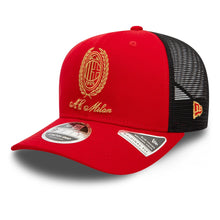 Load image into Gallery viewer, AC MILAN – NEW ERA 9FIFTY HERITAGE GOLD TRUCKER HAT