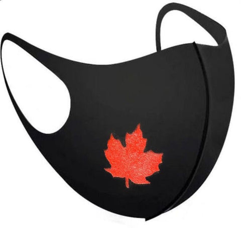 Canada Leaf Black Breathable Face Mask Unisex