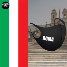 Load image into Gallery viewer, Roma Black Breathable Face Mask Unisex