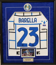 Load image into Gallery viewer, Barella Authentic Inter Milan Signed & Framed Away Jersey