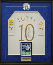 Load image into Gallery viewer, Francesco Totti Authentic 2004 Signed & Framed Italy Jersey