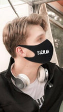 Load image into Gallery viewer, Sicilia Black Breathable Face Mask Unisex