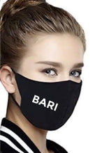 Load image into Gallery viewer, Bari Black Breathable Face Mask Unisex
