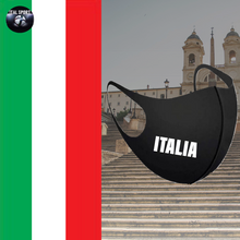 Load image into Gallery viewer, Italia Black Breathable Face Mask Unisex