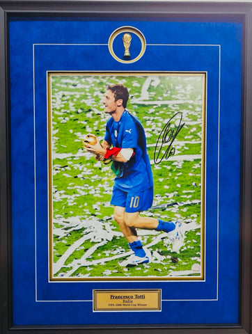 Authentic Francesco Totti Signed 2006 World Cup Photo - Framed