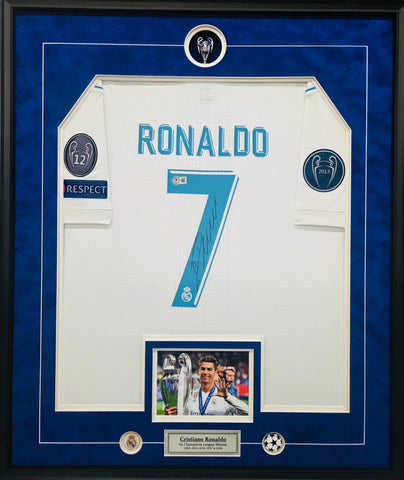 Cristiano Ronaldo Signed 2017/18 Real Madrid Champions League Jersey