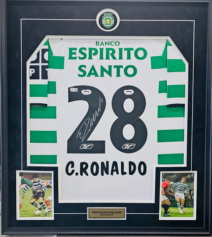 Authentic Signed & Framed Cristiano Ronaldo Sporting CP Jersey