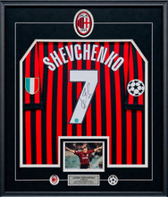 Load image into Gallery viewer, Andriy Shevchenko Signed AC Milan Centenary Jersey – Framed Display
