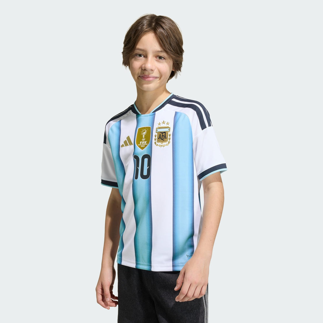 Argentina 26 Home Messi Kids Jersey