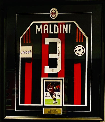 Rare Framed Signed Paolo Maldini
