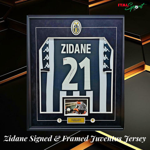 Zidane Authentic Signed & Framed Juventus Jersey