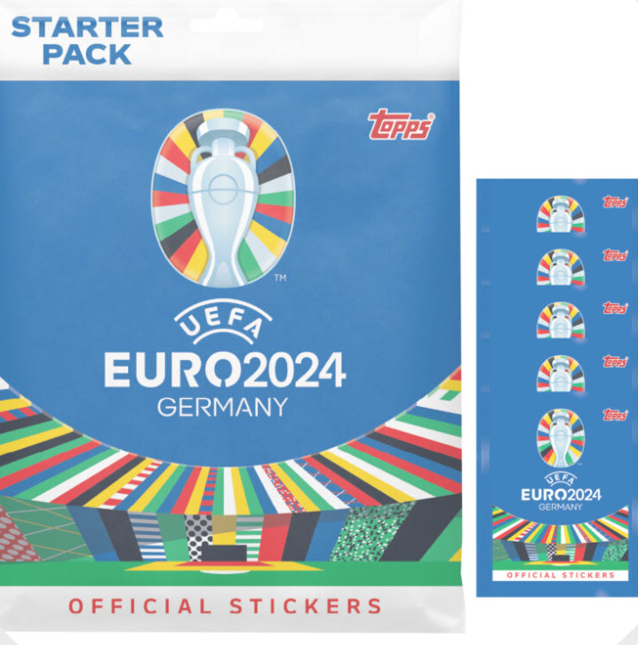 2024 TOPPS UEFA EURO STICKERS / MEGA STARTER PACK (ALBUM + 48 STICKERS)