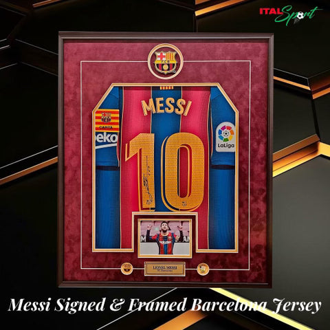 Lionel Messi Framed & Signed Barcelona jersey (His Last Season)