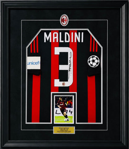 Rare Framed Signed Paolo Maldini