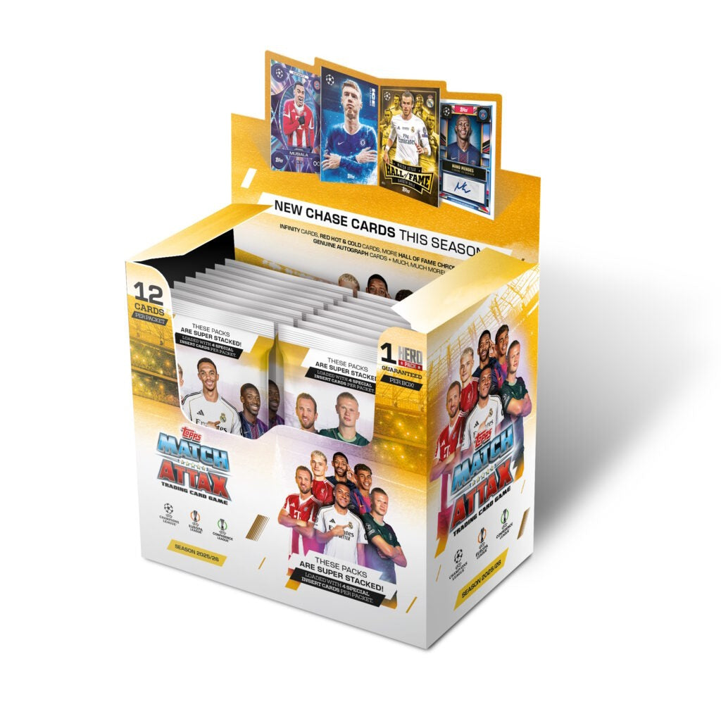 2025-26 TOPPS MATCH ATTAX UEFA CHAMPIONS LEAGUE CARDS – 32-PACK BOX (384 CARDS)