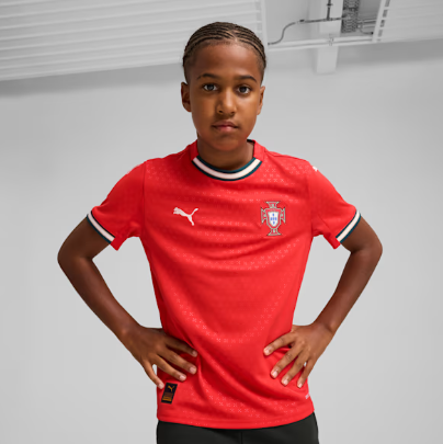 Portugal '25 Home Replica Big Kids' Soccer Jersey