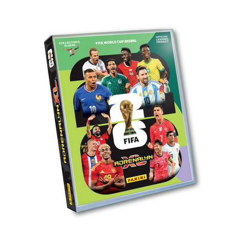 2026 PANINI ADRENALYN XL FIFA WORLD CUP CARDS – STARTER PACK (ALBUM, 20 CARDS + LE & GOLDEN BALLER)