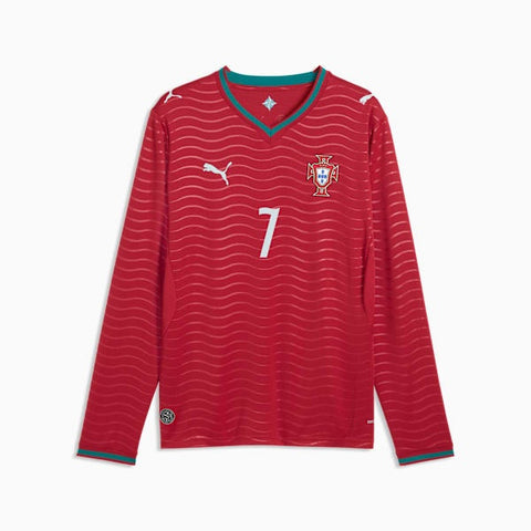 Portugal 2026 Home Ronaldo Men's Long Sleeve Soccer Jersey