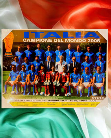 Italy 2006 World Cup Champions Squad Plaque