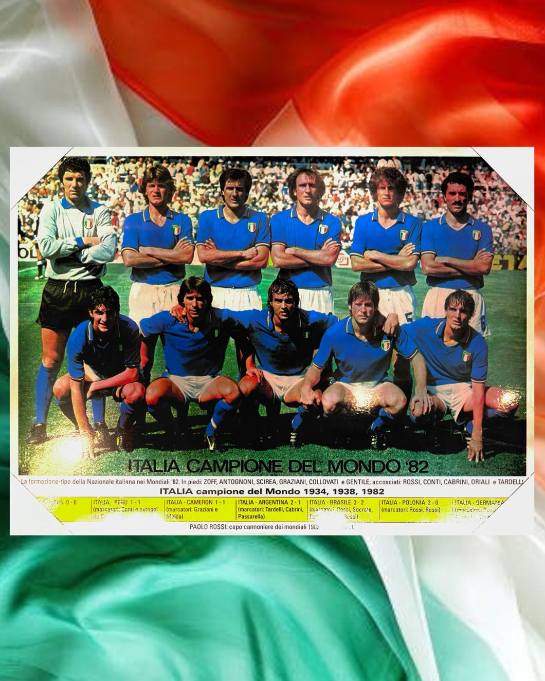 Italy 1982 World Cup Champions Team Plaque