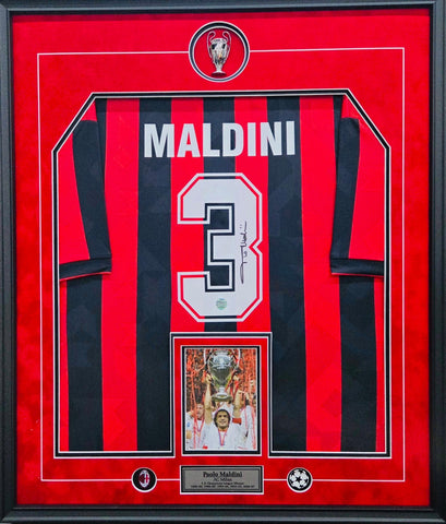 Paolo Maldini signed AC Milan jersey
