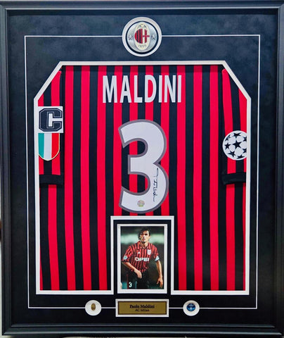 AC Milan Centenary Home Jersey Authentically Signed by Paolo Maldini