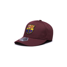 Load image into Gallery viewer, BARCELONA PREMIUM BURGUNDY STRETCH BASEBALL HAT

