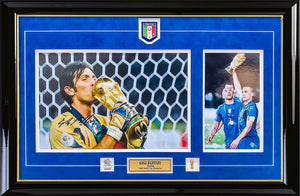 Signed Gianluigi Buffon Framed 2006 World Cup Champion Photo