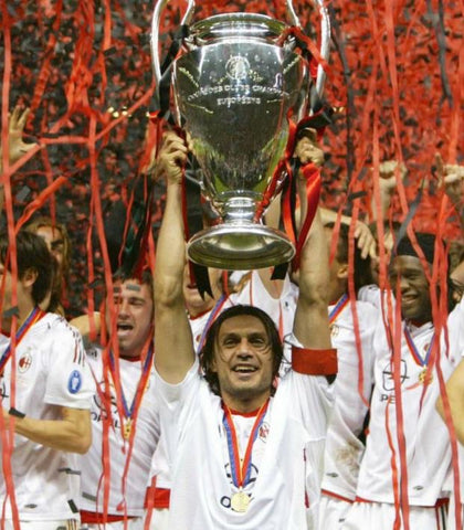Signed and Framed Paolo Maldini 2007 Champions League Photo