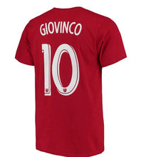 Load image into Gallery viewer, Men&#39;s Toronto FC Giovinco adidas Red Player Name and Number T-Shirt
