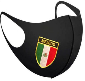 Mexico Black Breathable Face Mask Unisex