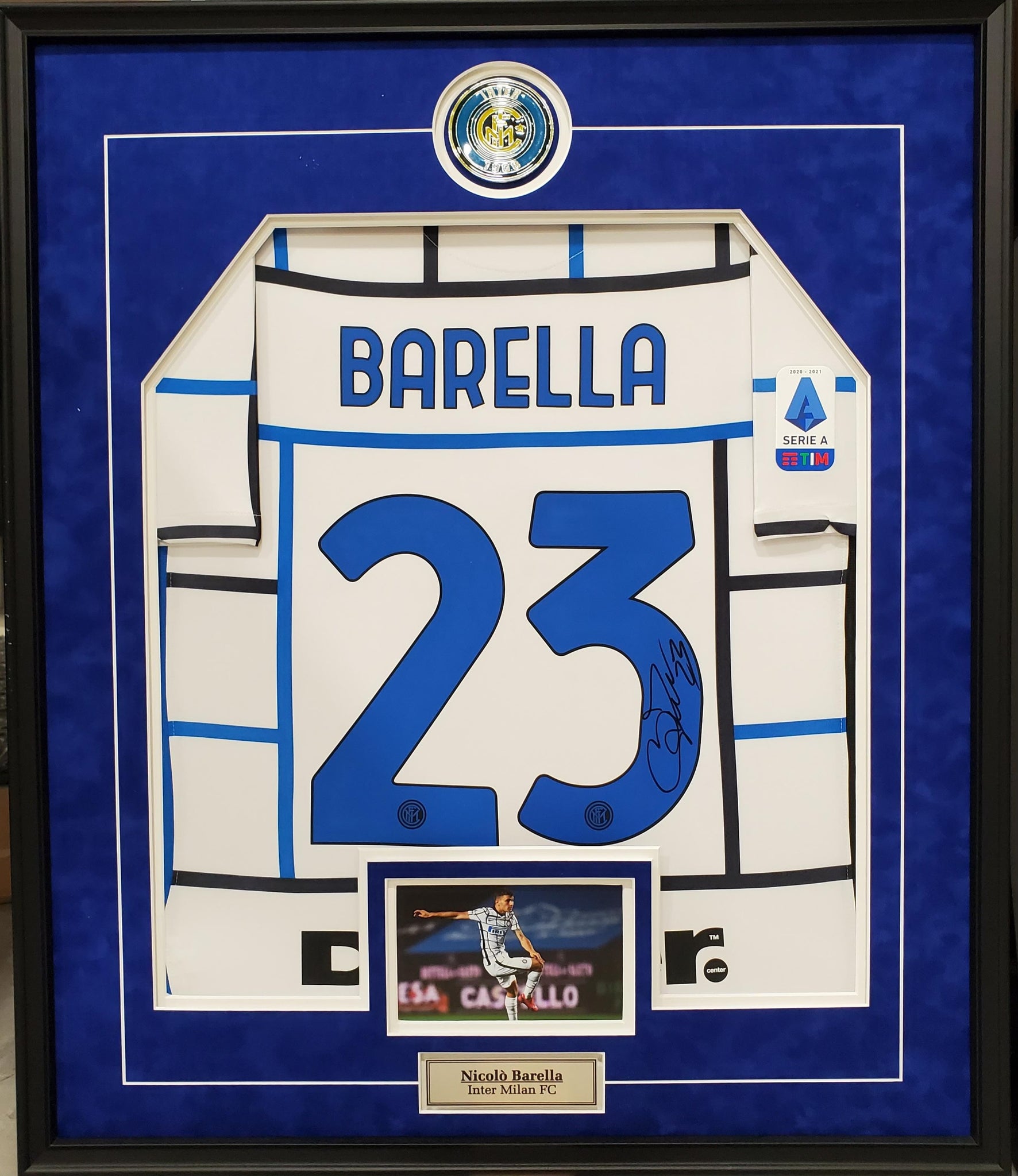 Barella Authentic Inter Milan Signed Framed Away Jersey – Ital Sport