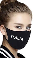 Load image into Gallery viewer, Italia Black Breathable Face Mask Unisex
