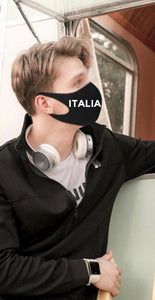 Italia Black Breathable Face Mask Unisex