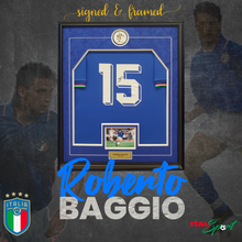 Load image into Gallery viewer, Roberto Baggio Official FIFA World Cup Signed and Framed Italy 1990 Home Shirt

