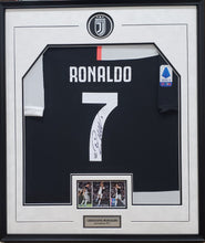 Load image into Gallery viewer, Cristiano Ronaldo Authentic 2019/20 Adidas Juventus Signed &amp; Framed Jersey
