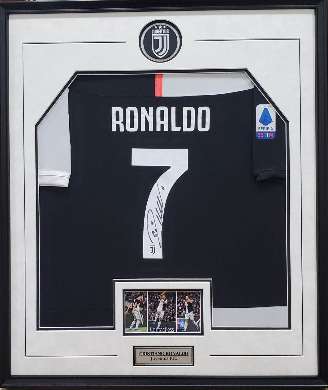 Cristiano Ronaldo Authentic 2019/20 Adidas Juventus Signed & Framed Jersey