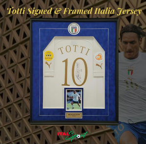 Francesco Totti Authentic 2004 Signed & Framed Italy Jersey