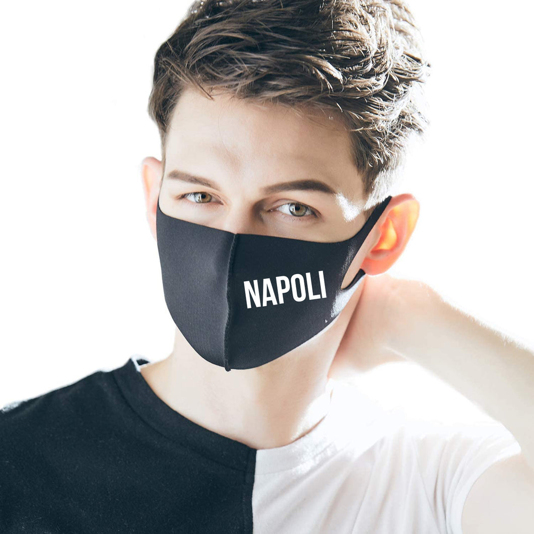 Napoli Black Breathable Face Mask Unisex