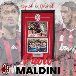 Signed and Framed Paolo Maldini 2007 Champions League Photo